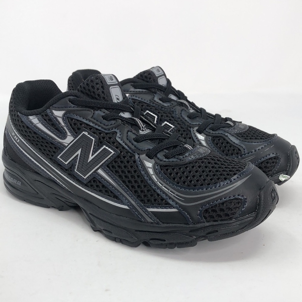 New Balance Big Kids 740 Bungee Lace PZ740BM Black Grey Casual Shoes - Size 3 - Picture 11 of 16
